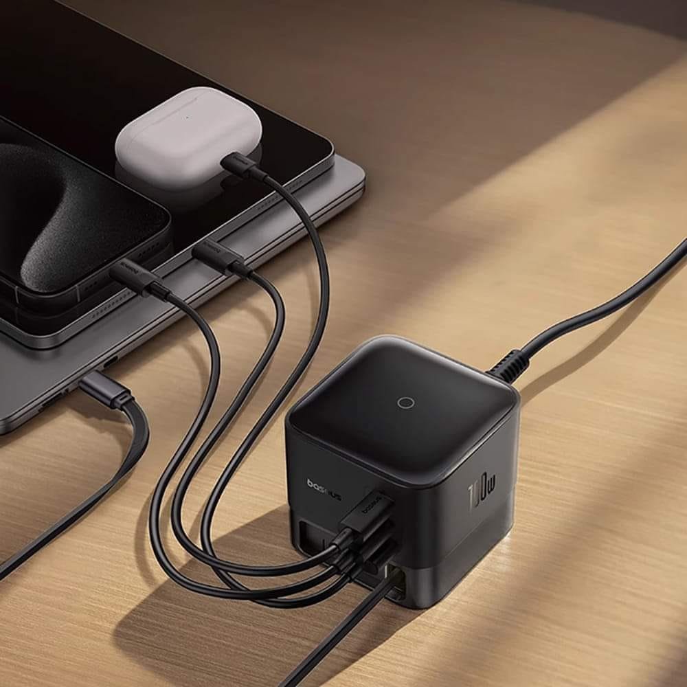 Baseus Nomos Retractable Cable Desktop Charger CCNMS100CC 3C1U 100W 3