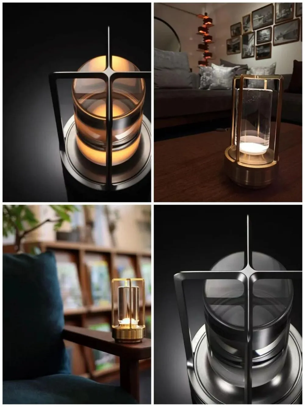 Modern Aluminum Portable Cordless LED Table Lamp Wireless Dimmable Rechargeable 3 2