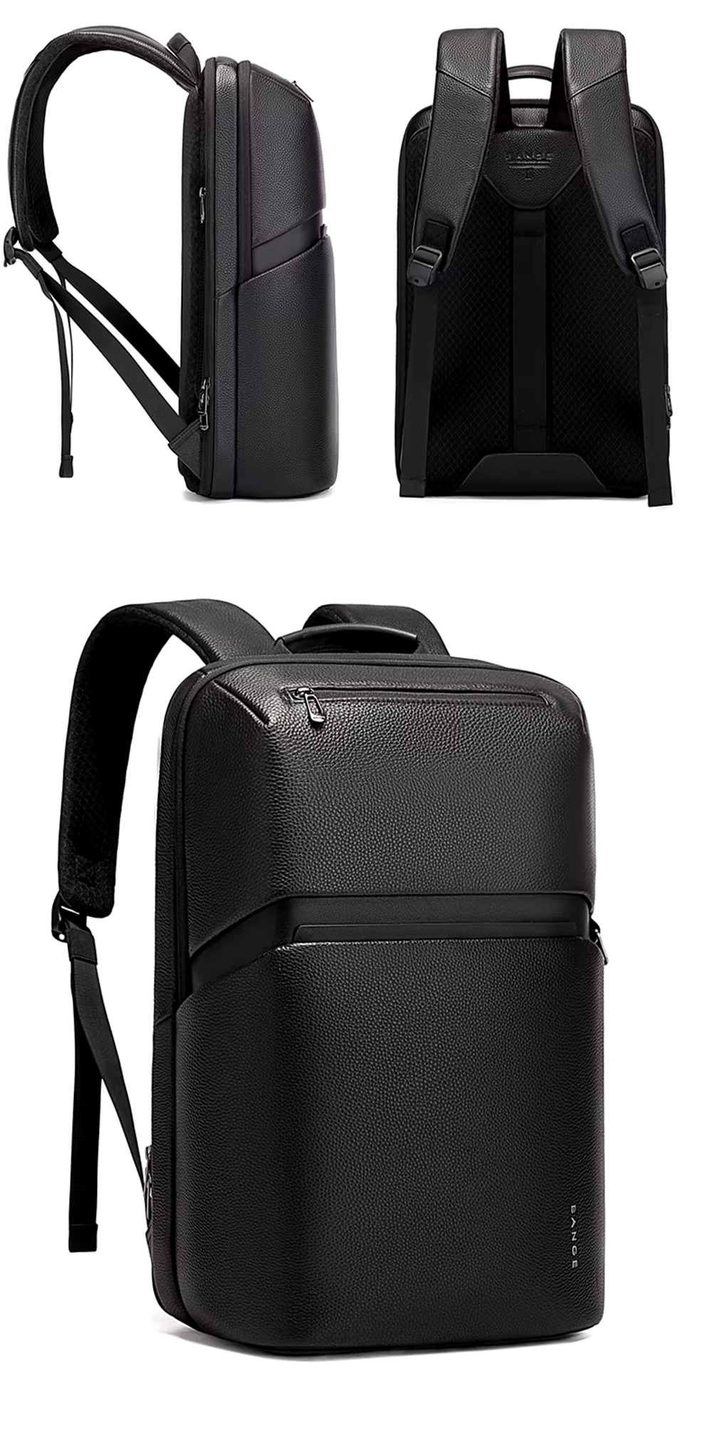 Bange 6625 Leather 15.6″ laptop Backpack Black 3
