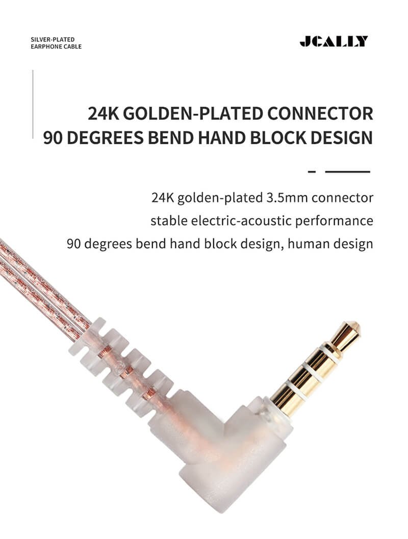 Jcally PJ2 PJ2 5N OFC Earphone Upgraded Cable With Mic 0.78 Pin 2