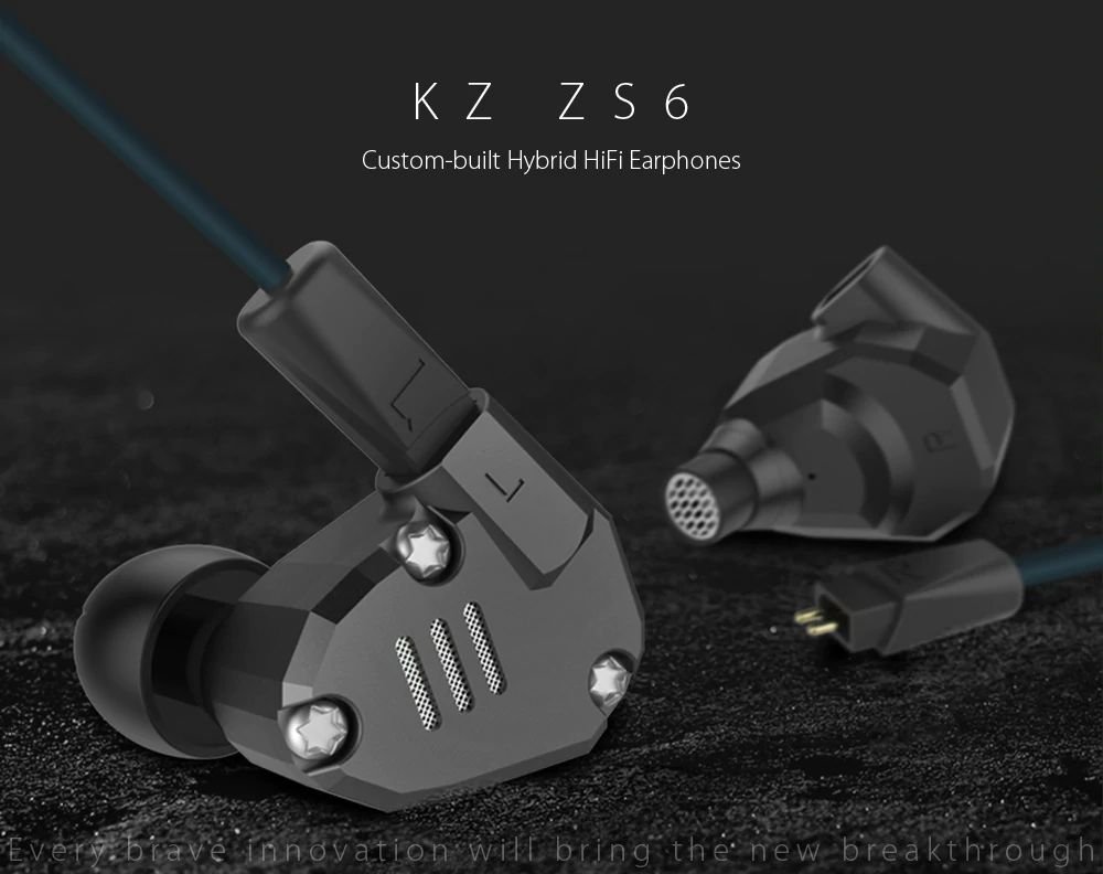 KZ ZS6 HiFi 8 Driver Hybrid Earphone 4 KZ ZS6 HiFi Dual Balanced Driver Earphones 1