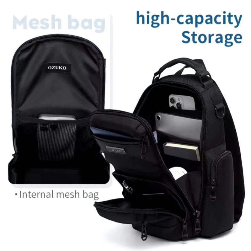 OZUKO 9805 Anti-thief Lightweight Chest Bag 8 OZUKO 9805 Anti thief Lightweight Chest Bag 3