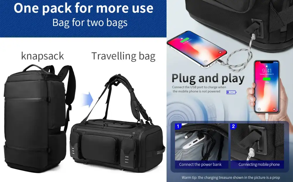 Ozuko 9326 Waterproof Anti Theft Multifunctional Capacity Laptop And Travel Backpack 2 Ozuko 9326 Waterproof Anti Theft Multifunctional Capacity Laptop And Travel Backpack 1