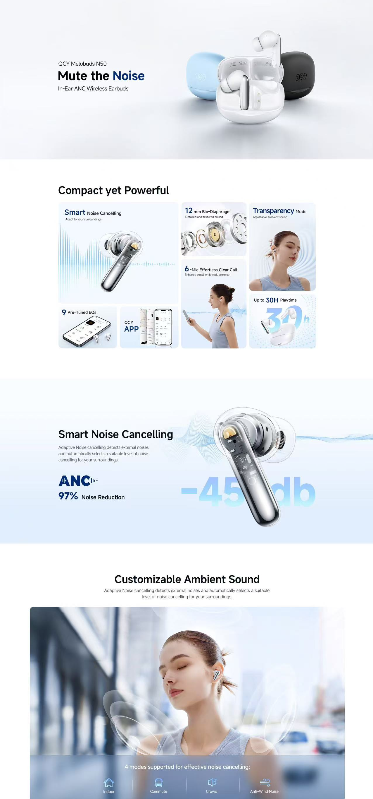 QCY MeloBuds 2 N50 ANC Earbuds 2