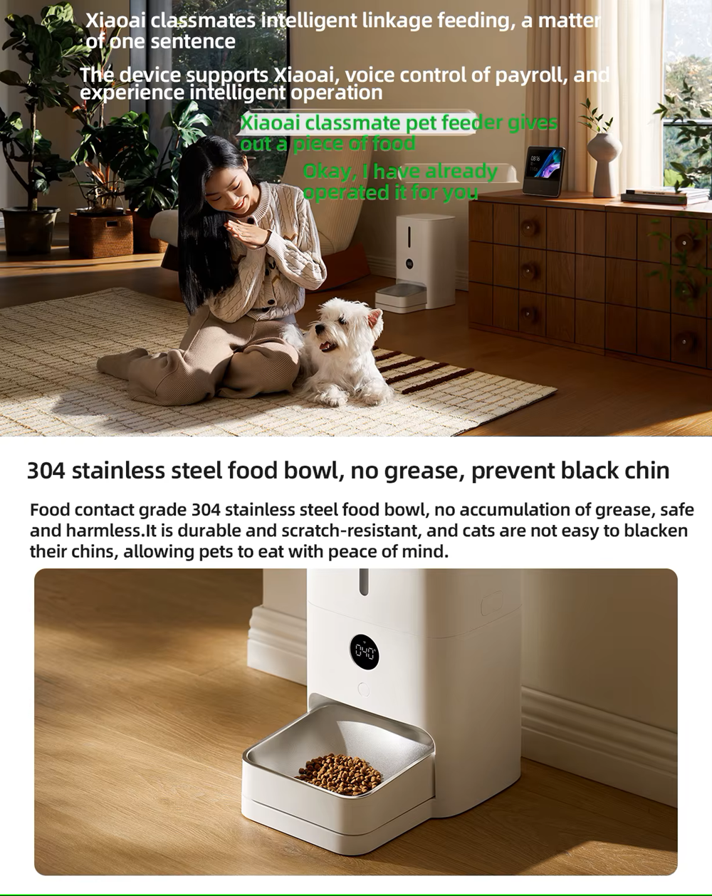 Xiaomi Mijia Smart Pet Feeder 2 HD-Large Screen 5L Works With Mijia APP CN Version (MJWSQ02) 1 Xiaomi Mijia Smart Pet Feeder 2 HD Large Screen 5L Works With Mijia APP CN Version MJWSQ02 1