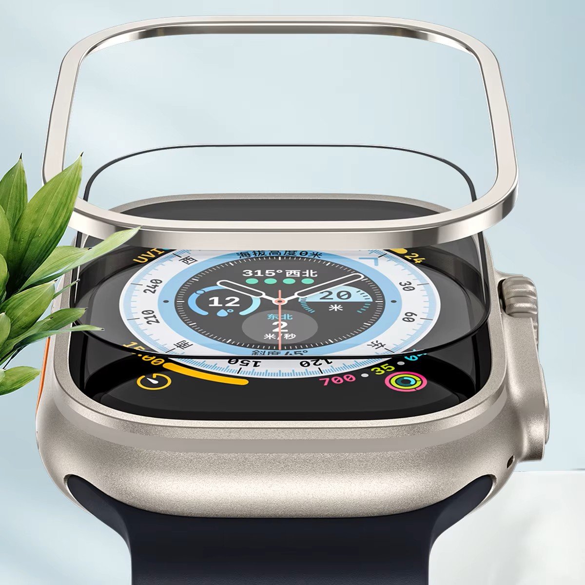 ZKLC APPLE WATCH SAPPHIRE WATCH GLASS TITANIUM ALLOY KIT 49MM