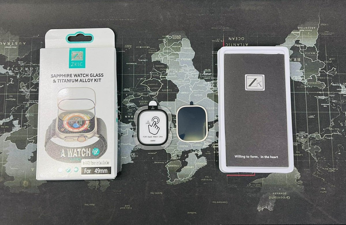 ZKLC APPLE WATCH SAPPHIRE WATCH GLASS TITANIUM ALLOY KIT 49MM