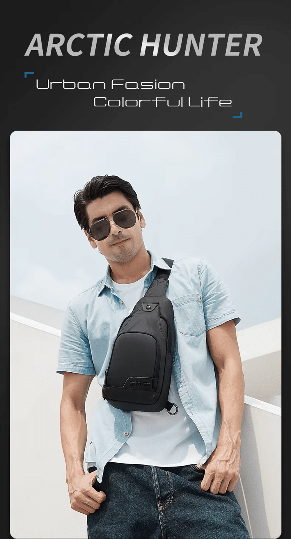 ARCTIC HUNTER XB13005 Oxford Fabric Crossbody Bag 3