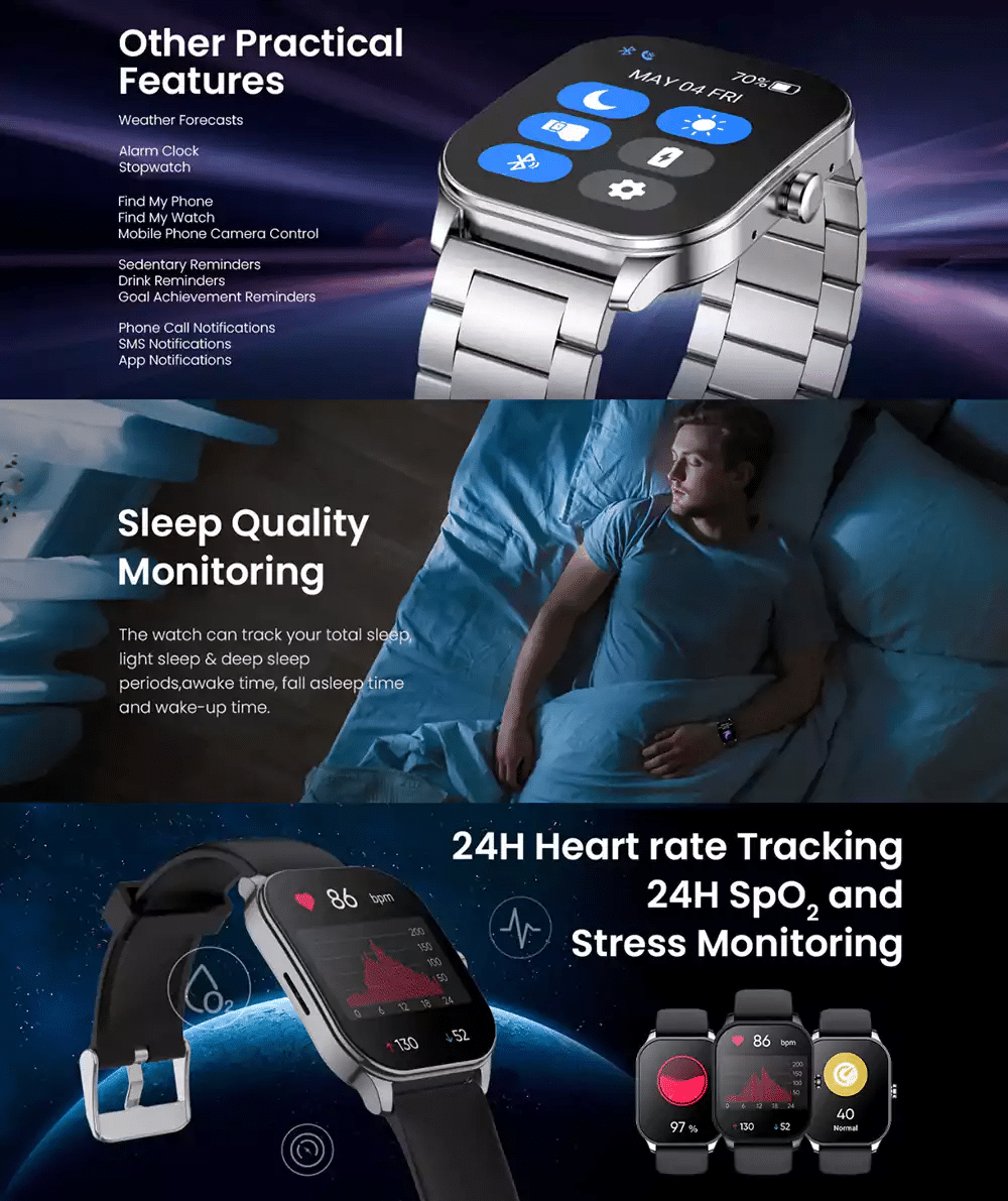 Amazfit Pop 3S Smart Watch Bluetooth Calling 4