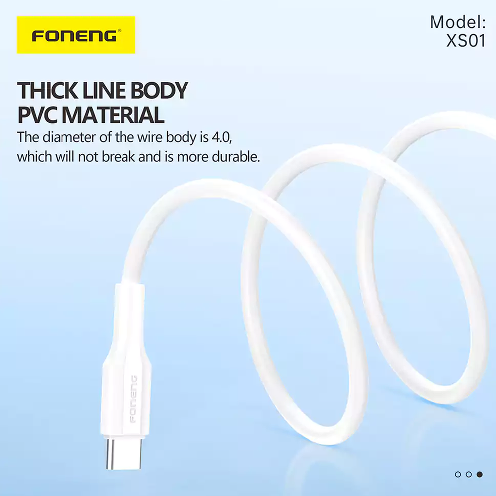 FONENG USB Cable Type C 3AXS01 White 1