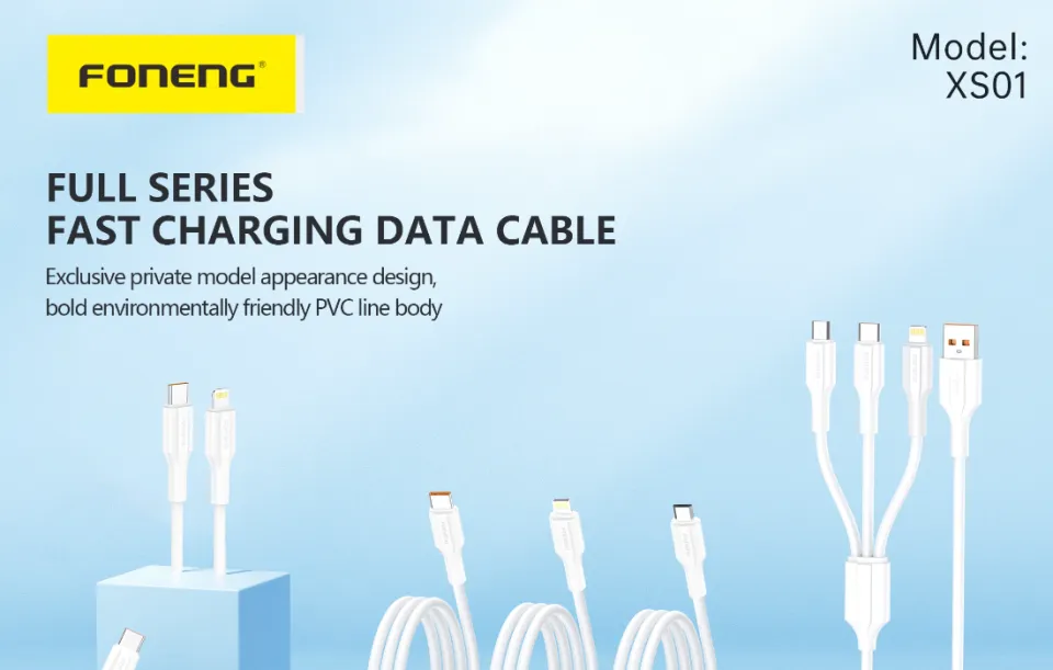 FONENG USB Cable Type C 3AXS01 White 3