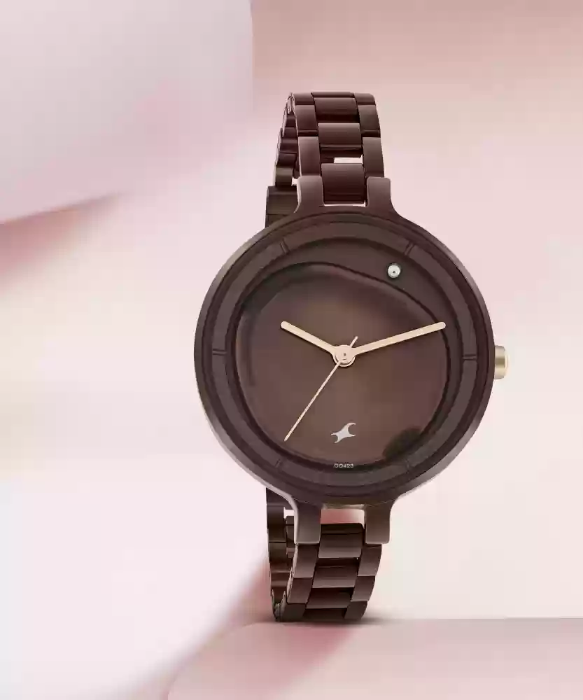 Fastrack MetaWe Quartz Analog Brown Dial Stainless Steel Strap Watch For Girls 6306KM02 1 Fastrack MetaWe Quartz Analog Brown Dial Stainless Steel Strap Watch For Girls 6306KM02 2