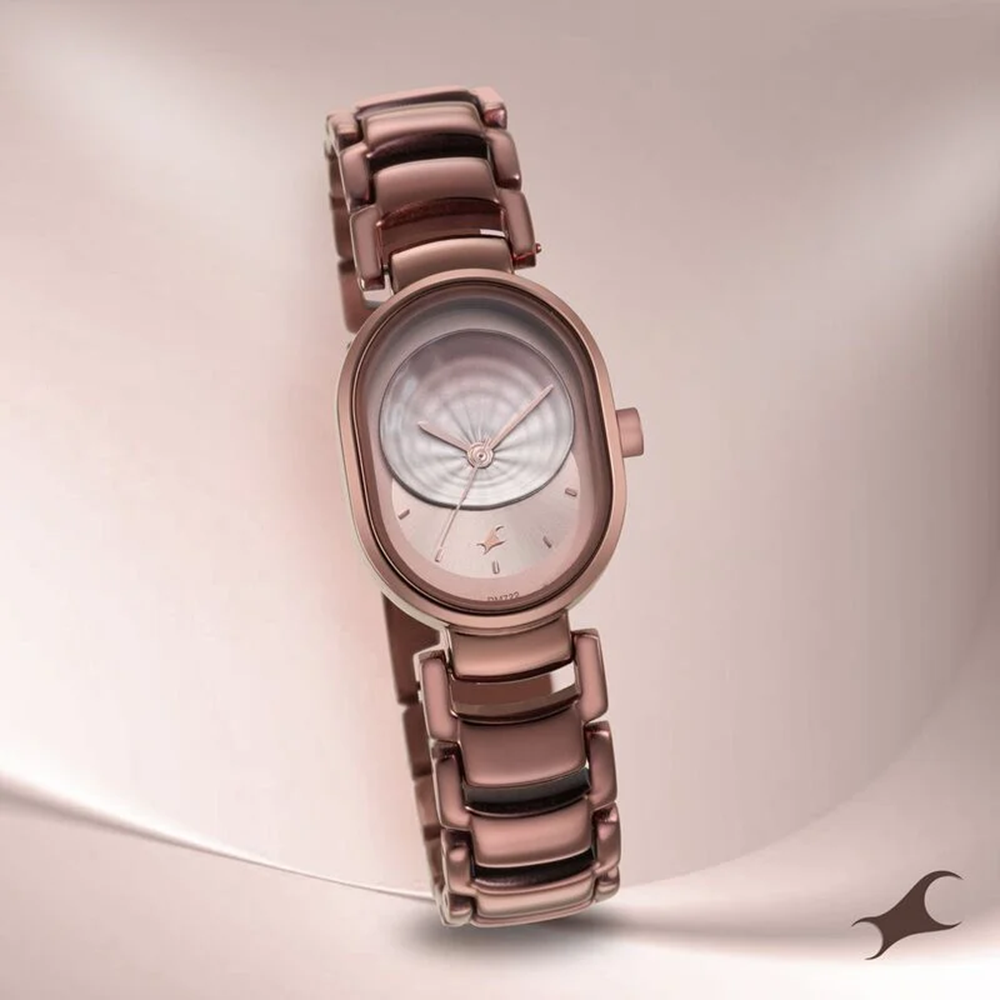 Fastrack Uptown Retreat Quartz Analog Brown Dial Metal Strap Watch for Girls NS6274QM0 3