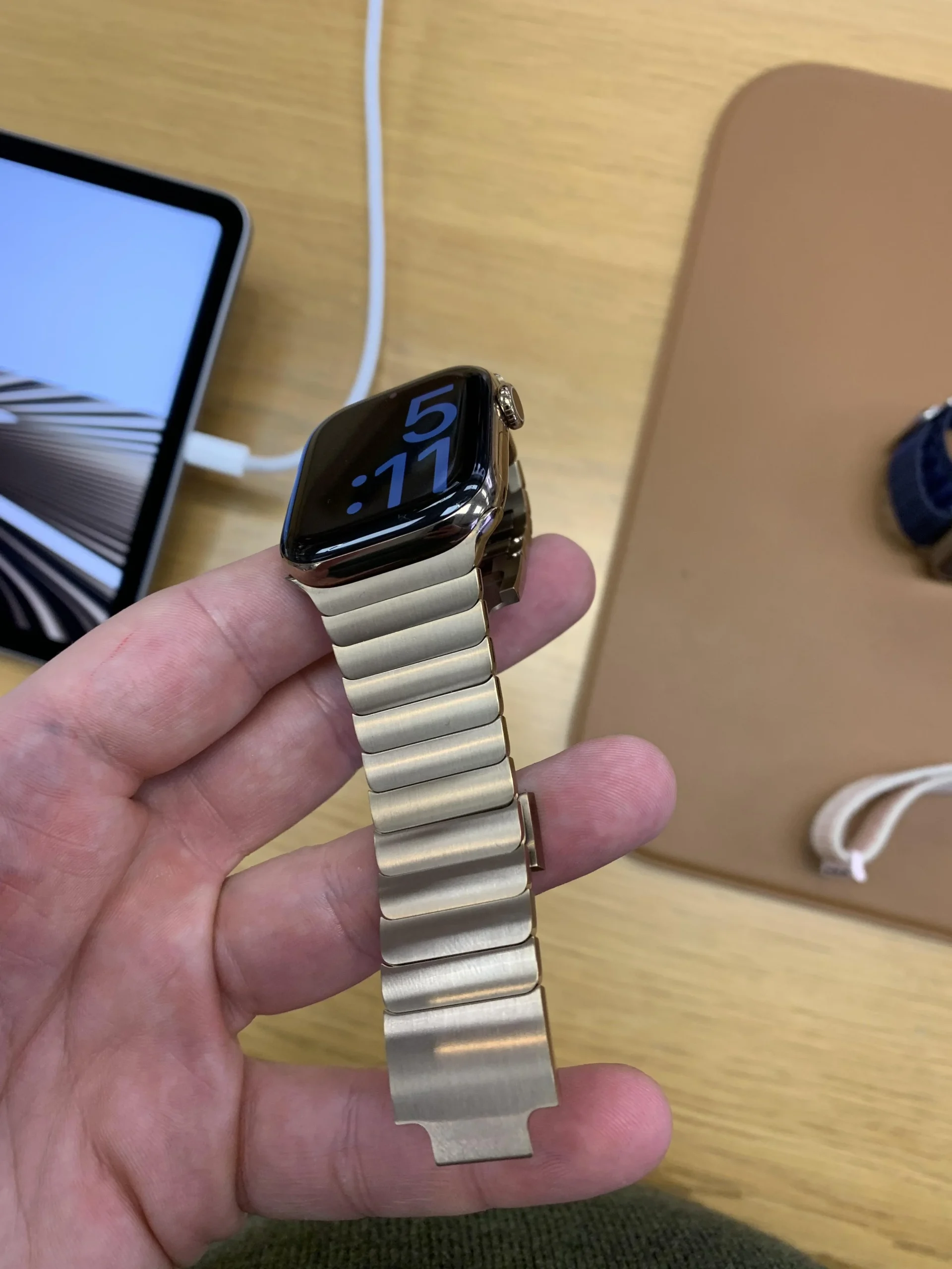 Gold Link Bracelet 46mm For Apple Watch 1 Gold Link Bracelet 46mm For Apple Watch 1 scaled