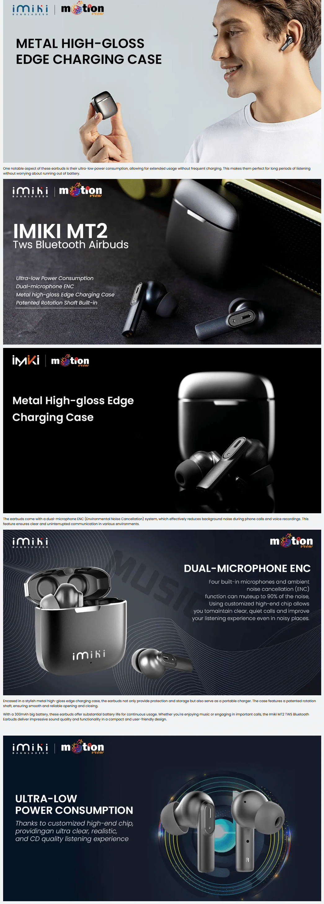 Imilab Imiki MT2 TWS Bluetooth Earbuds 1