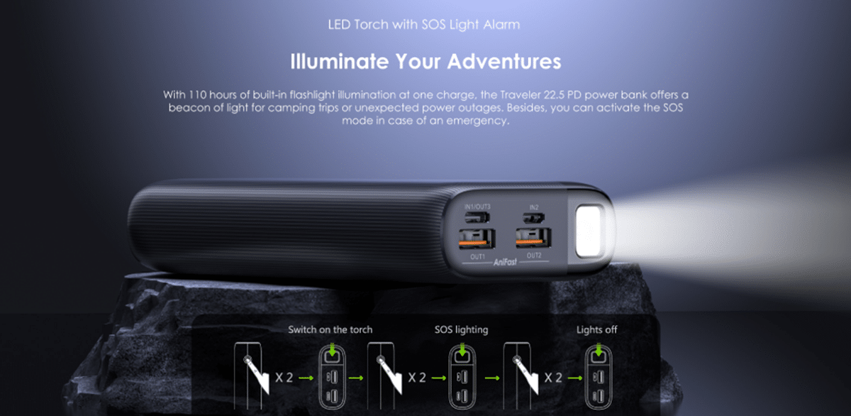 Oraimo 22.5W Super Fast 20000mAh Power Bank OPB 7204Q 1