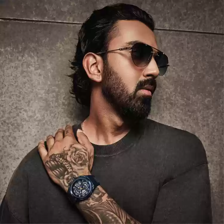 Police Mens Sonic KL Rahul Edition Multifunction Watch with Blue Silicone Strap PLPEWGQ0054302 1
