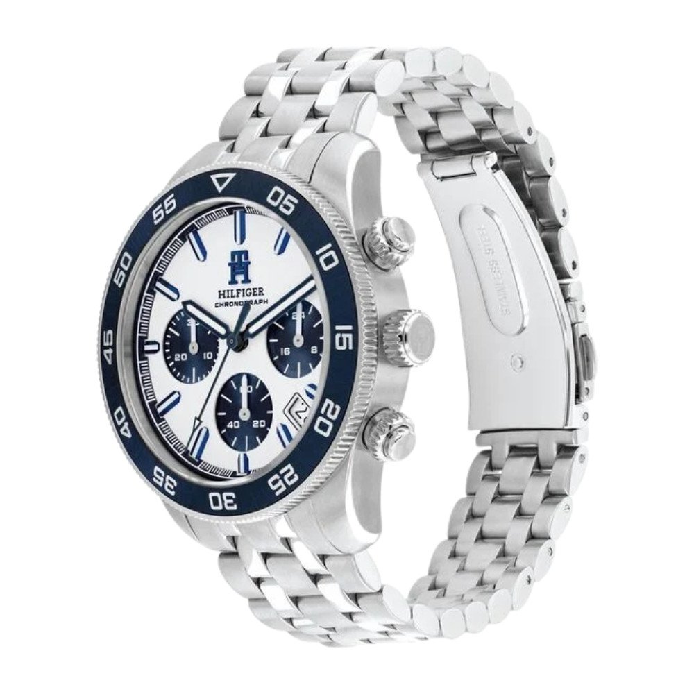 Tommy Hilfiger Chronograph White Dial Stainless Steel Strap Watch For Men TH1792157W 2