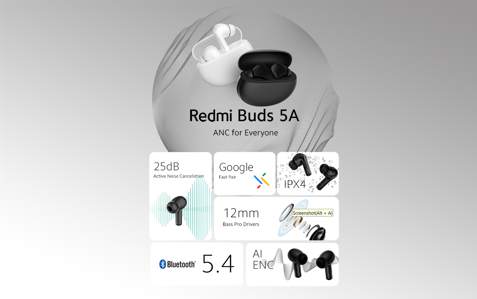 Xiaomi Redmi Buds 5 Active 25dB ANC Earbuds 1