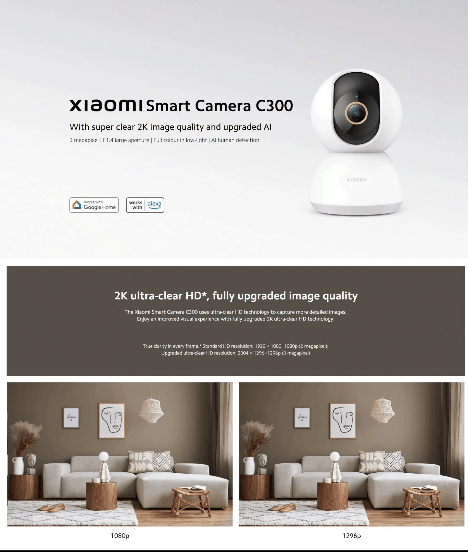 Xiaomi Smart Camera C300 2K 360°Night version 1