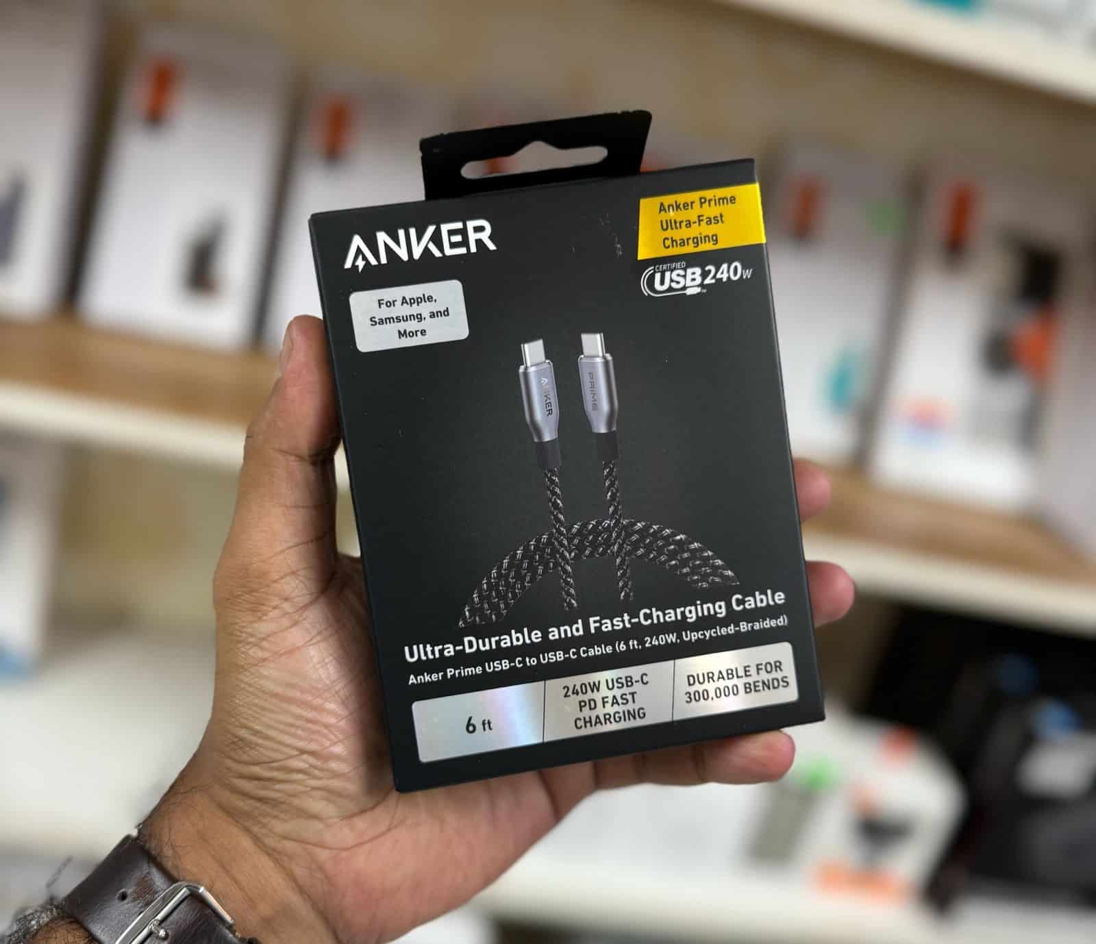 Anker Prime 240W USB C to USB C Upcycled Braided Cable 3ft6ft 2