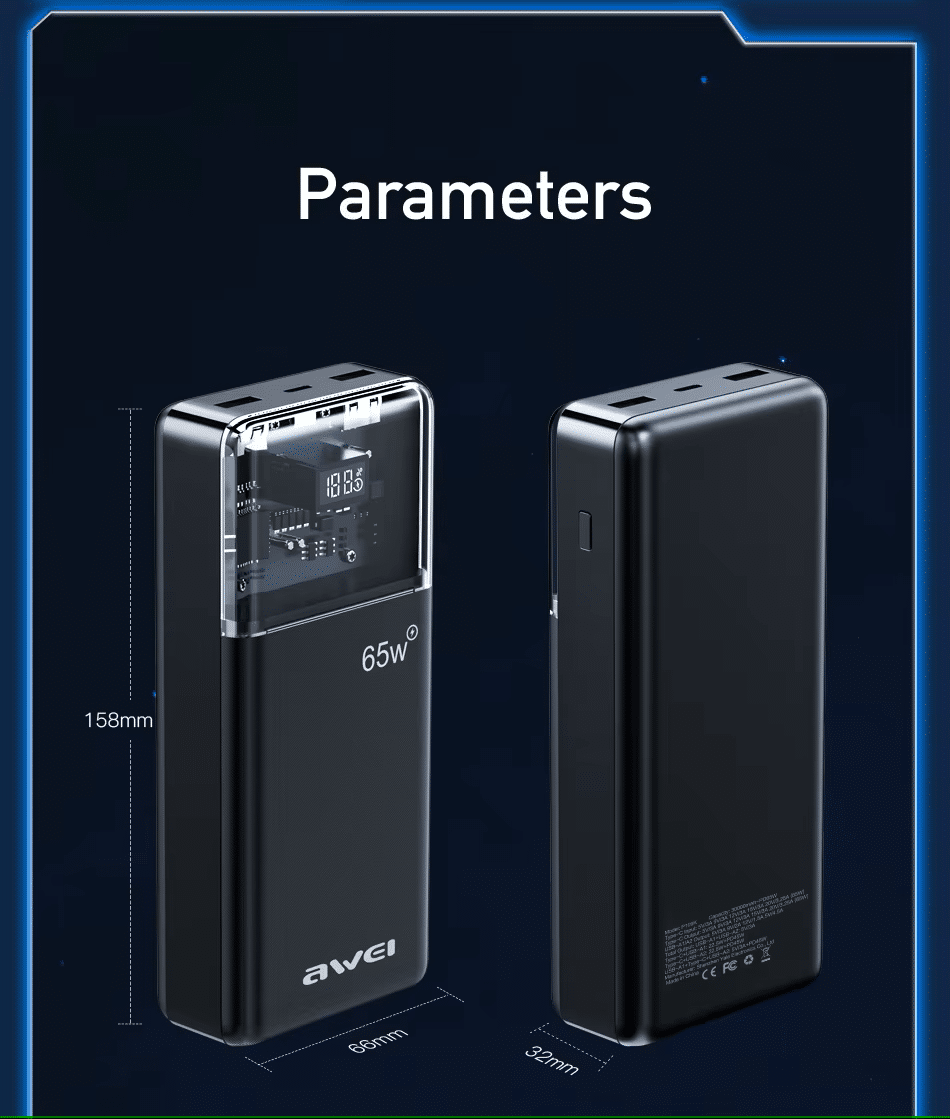 Awei P109K 30000mAh Fast Charging Power Bank 1