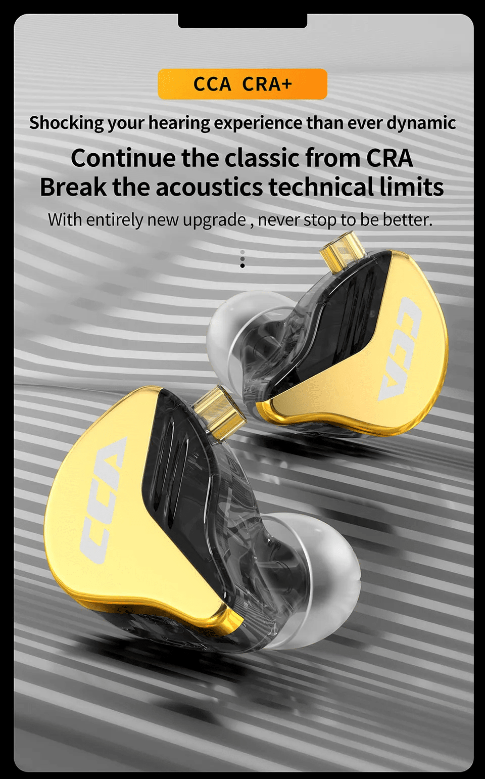 CCA CRA 10mm Patented Ultra thin Diaphragm Dynamic Driver IEMs 2