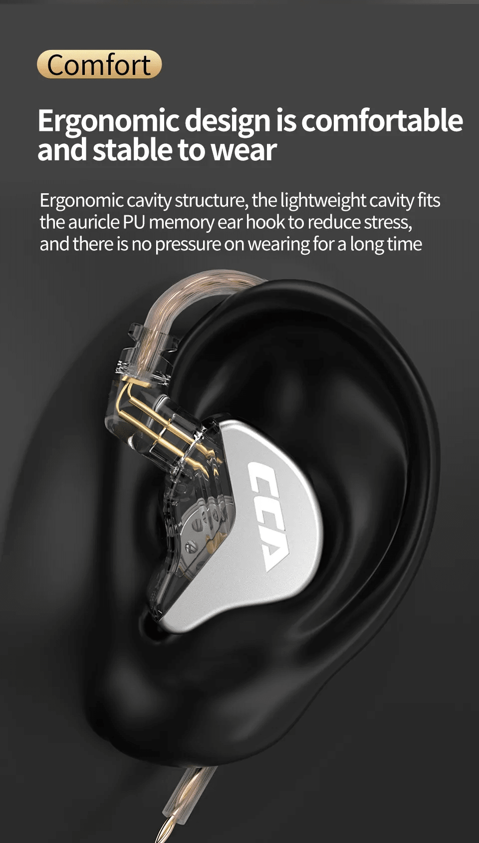 CCA CRA Composite Polymer Diaphragm Dynamic Driver In ear Earphone 4