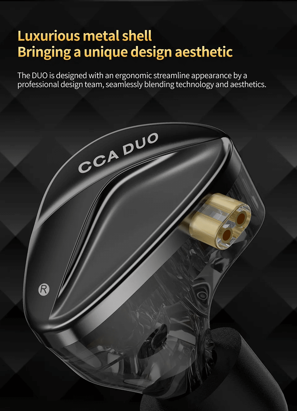 CCA DUO Dual Dynamic IEM Impeccable Professional Acoustic Signature 2