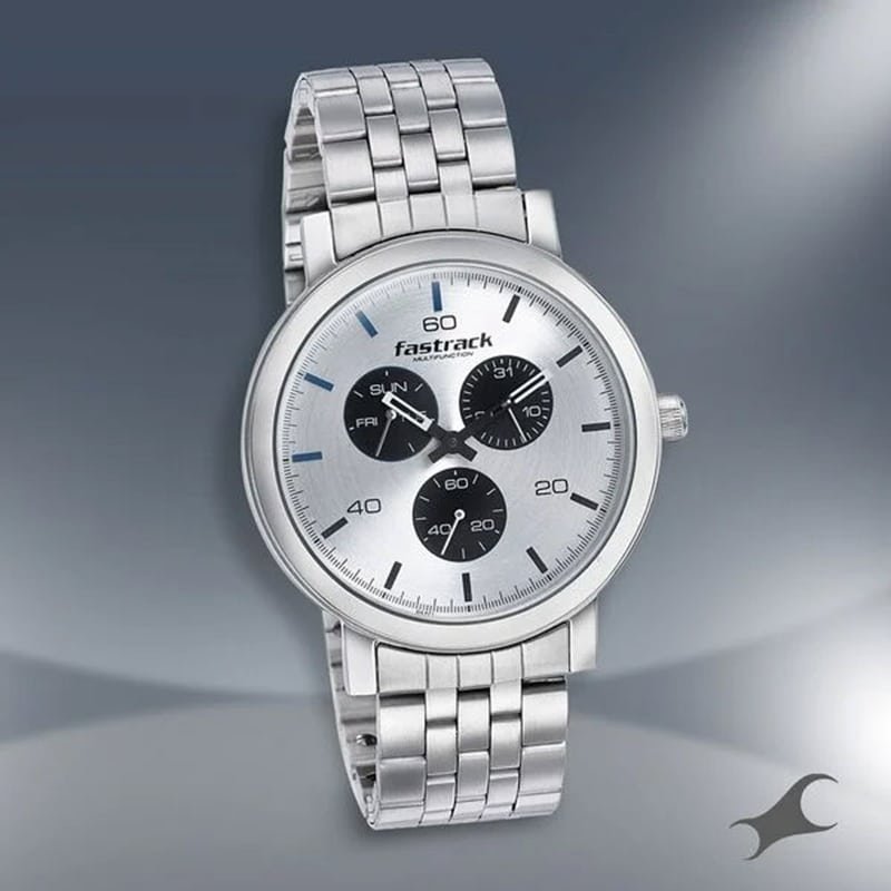 Fastrack Dial It Up Quartz Multifunction Silver Dial Stainless Steel Strap Watch for Guys NR3238SM01 4