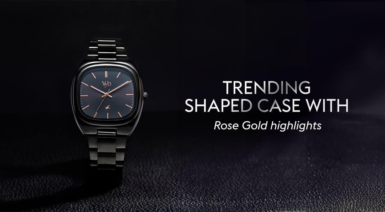 Fastrack Vyb Aviator Quartz Analog Black Dial Black Metal Strap Watch For Guys FV30004NM01W 1