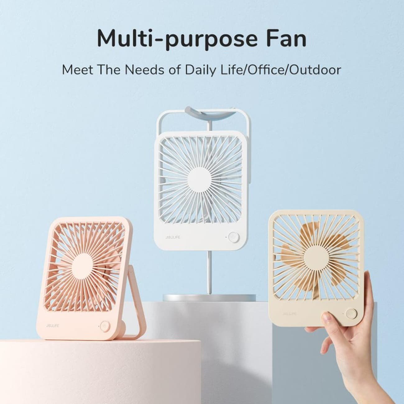 JISULIFE FA26 Rechargeable Ultra Thin Desktop Fan 2