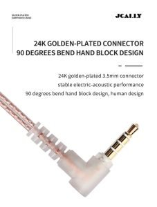 Jcally PJ2 PJ2 5N OFC Earphone Upgraded Cable With Mic 0.78 Pin 4