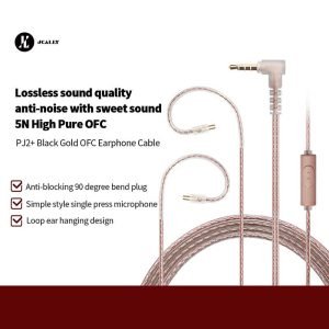 Jcally PJ2 PJ2 5N OFC Earphone Upgraded Cable With Mic 0.78 Pin 5
