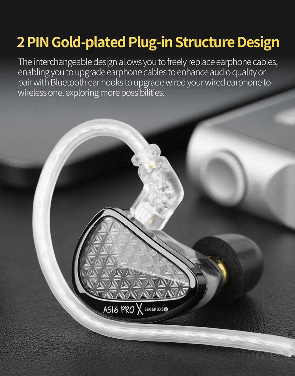 KZ AS16 Pro X 16 Driver Balanced Armature IEM 3