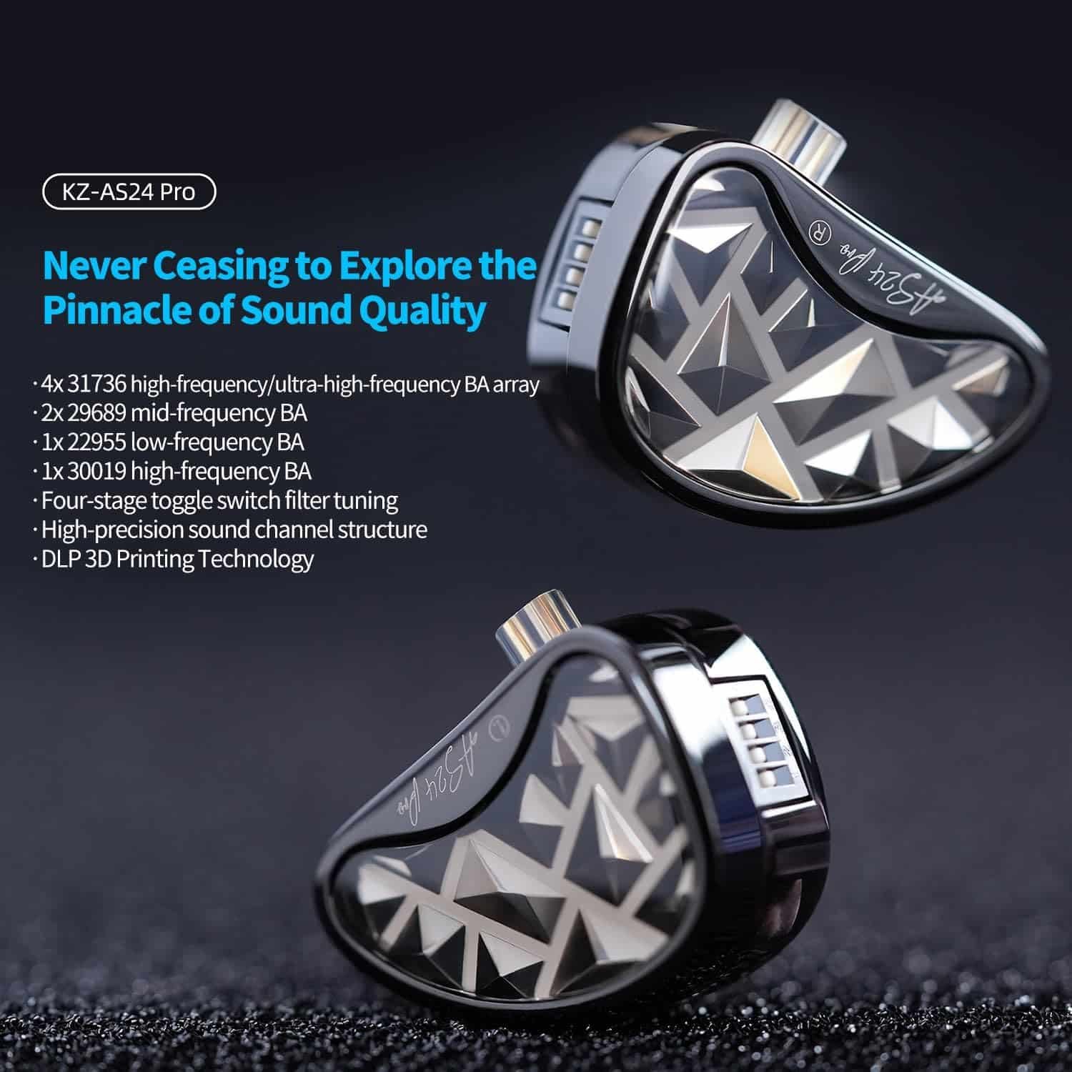 KZ AS24 Pro 24 Unit Balanced Armature Upgraded Earphones 1