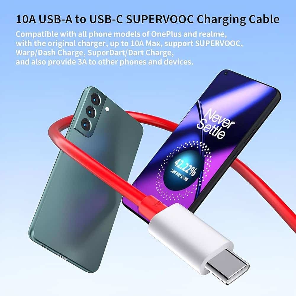OnePlus SUPPERVOOC USB to Type C Cable10A 100cm DL156 1