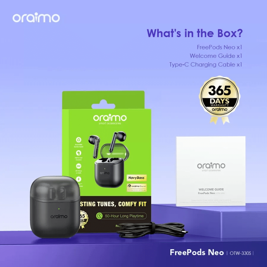 Oraimo FreePods Neo OTW 330S TWS Earbuds 2