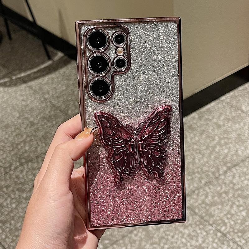 Premium Giliter Butterfly Stand Case For Samsung 3