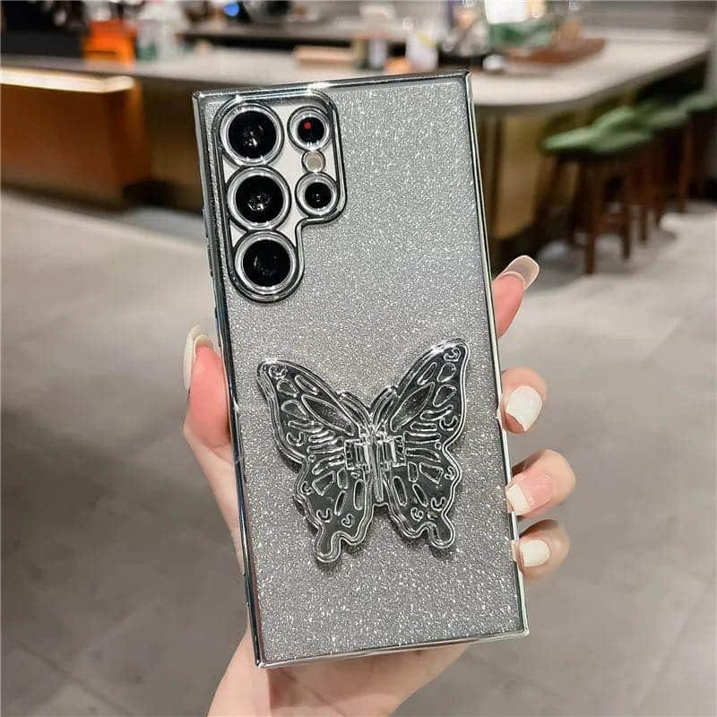 Premium Giliter Butterfly Stand Case For Samsung 4
