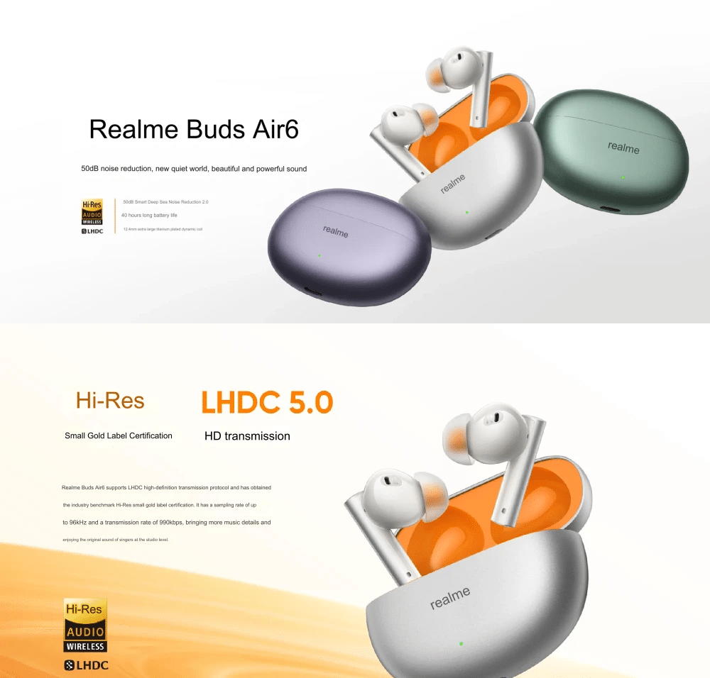 Realme Buds Air 6 ANC TWS Earbuds CN Variant 2