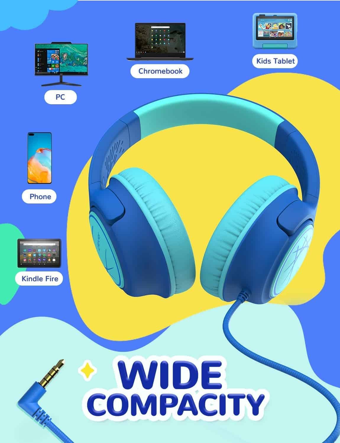 iClever H26 Kids Wired Headphone 3 1