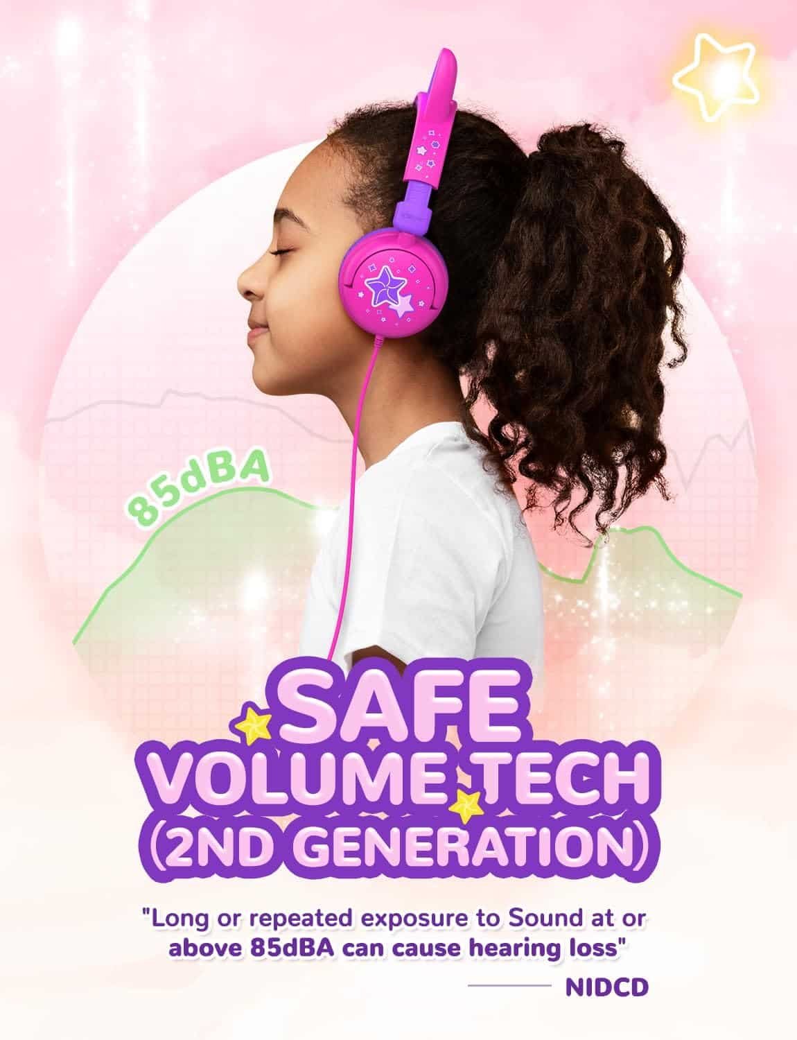 iClever HS25 Cat Ear Kids Headphones 1