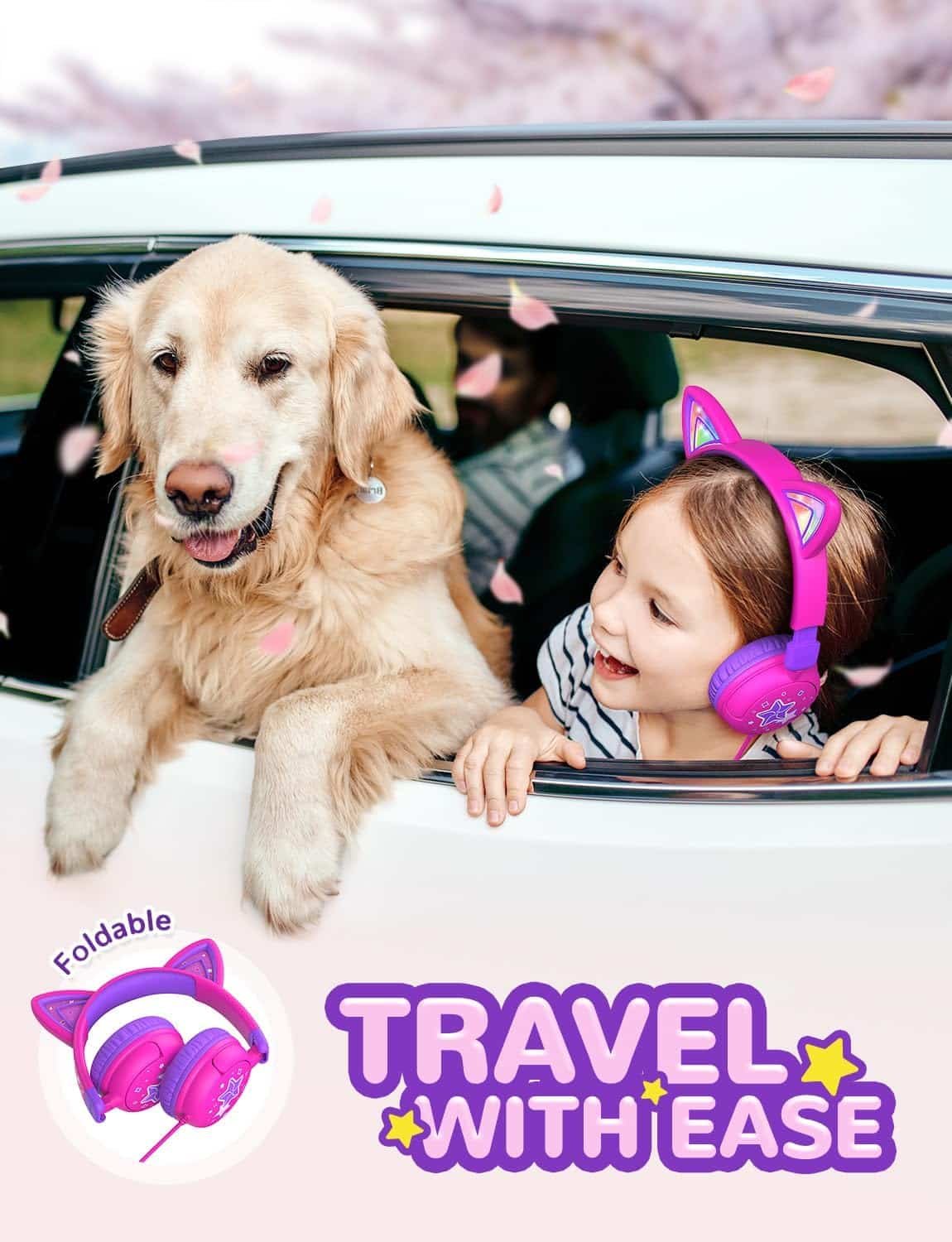 iClever HS25 Cat Ear Kids Headphones 4