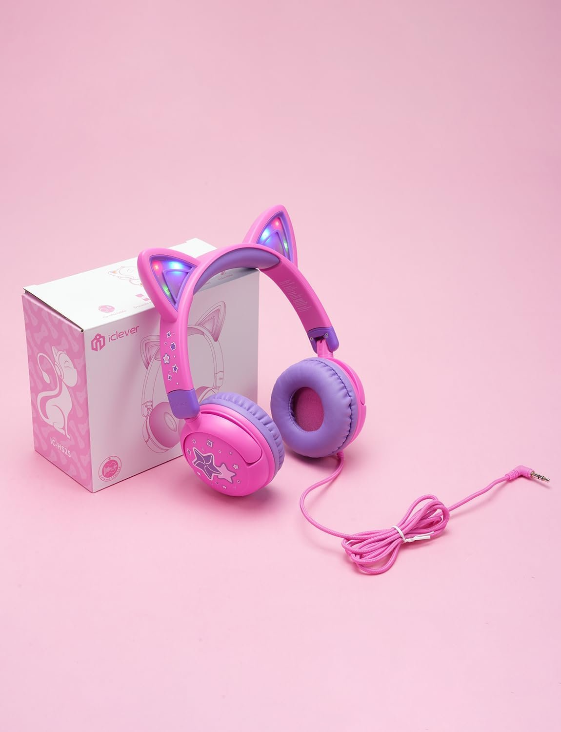 iClever HS25 Cat Ear Kids Headphones 6