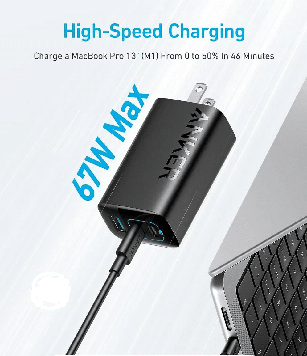 Anker 336 67W Three Port Wall Charger A2674 2