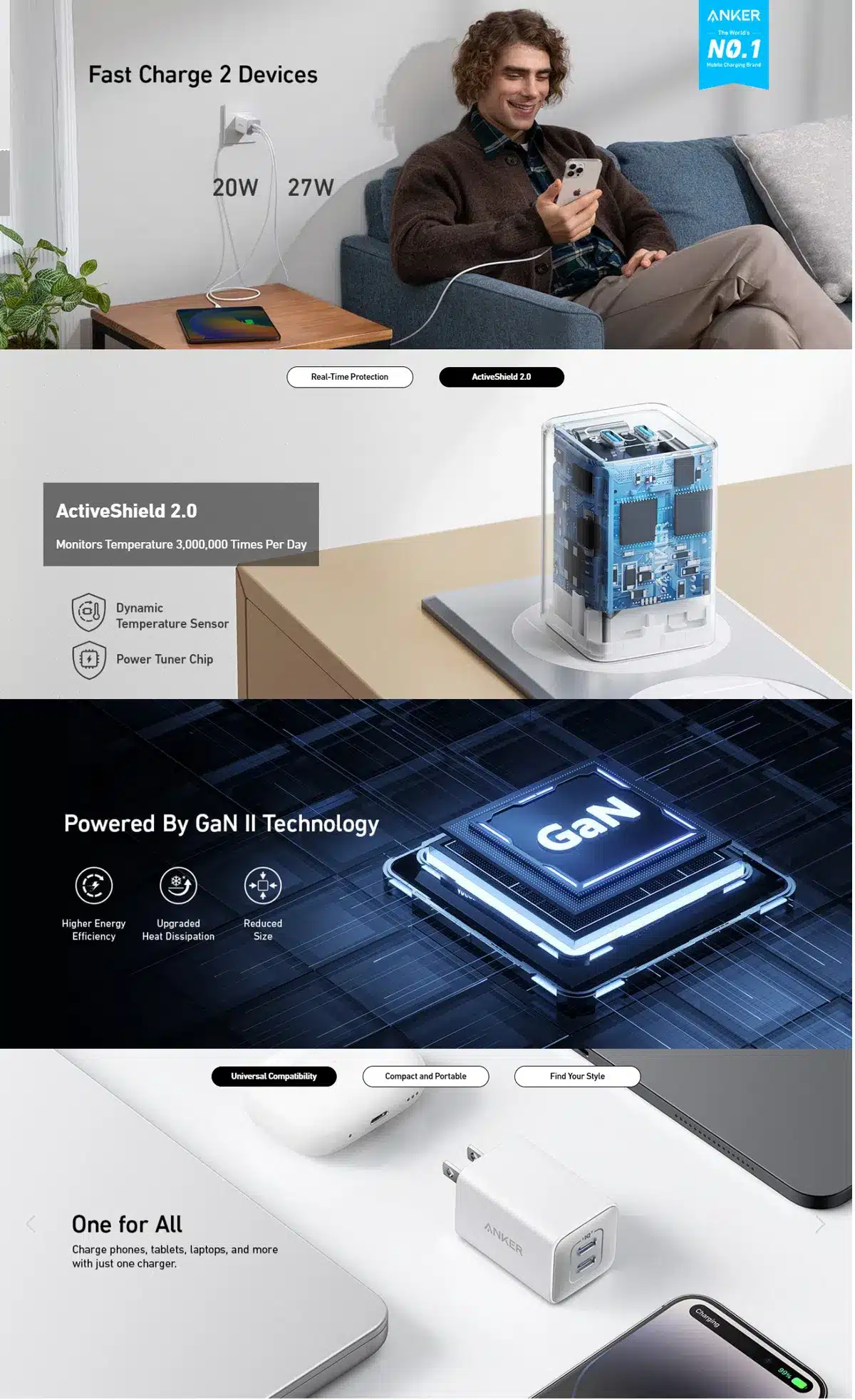 Anker 523 Nano 3 47W GaN2 USB C Charger 2