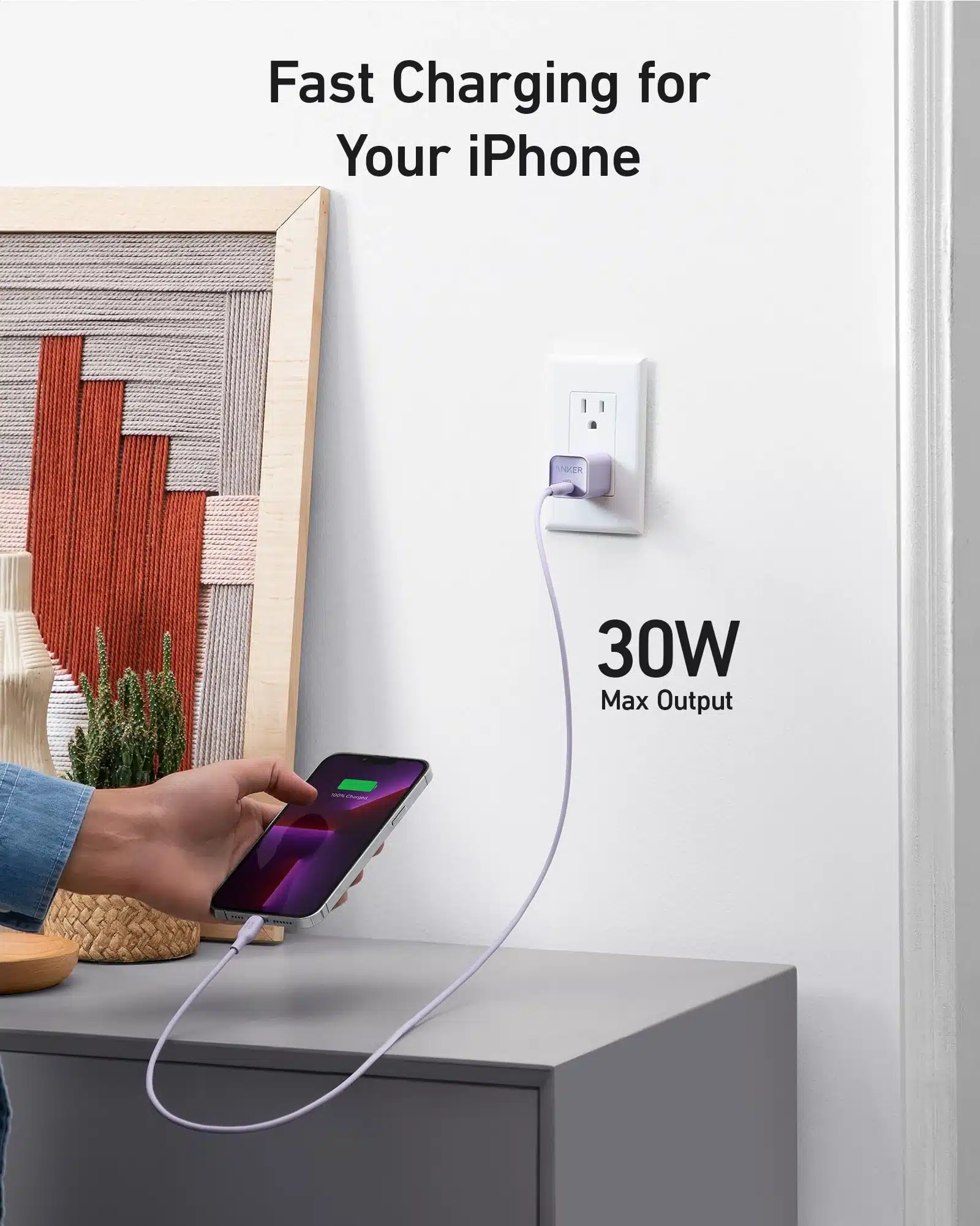 Anker Nano 3 30W Adapter with Type C to Lightning Cable B2152 3