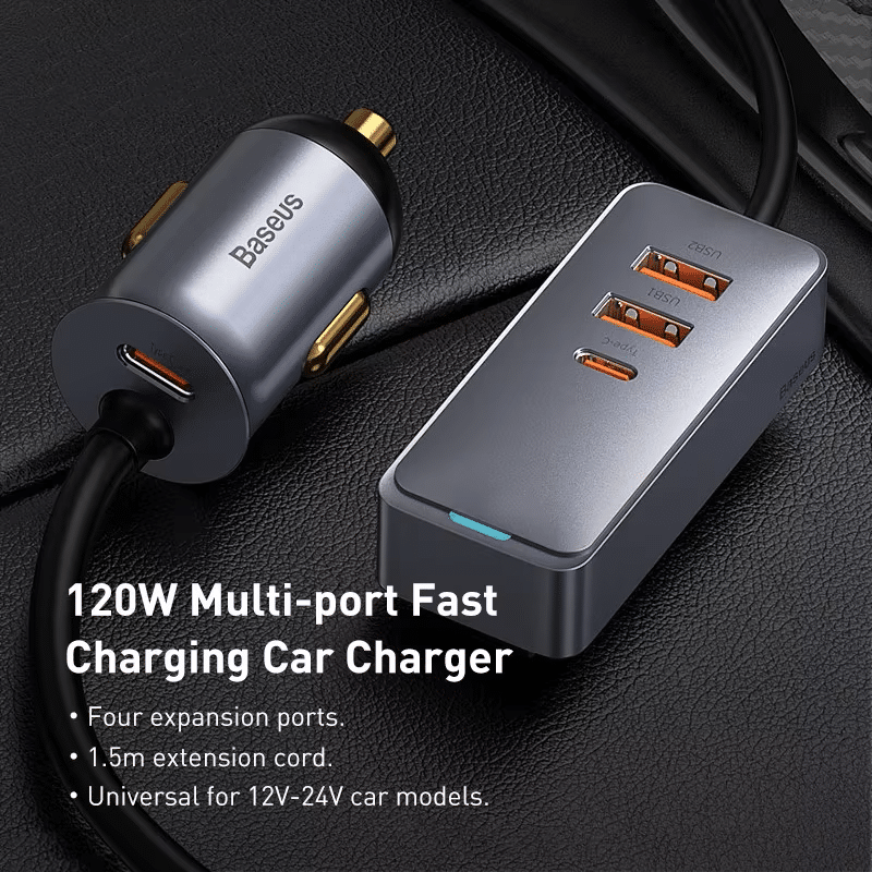 Baseus 120W USB Type C Car Charger 1