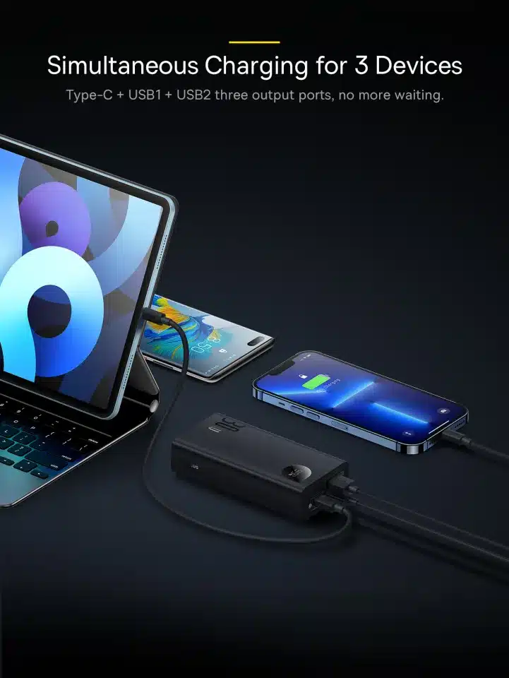 Baseus Adaman2 10000mAh 30W Metal Digital Display Quick Charge Power Bank 3